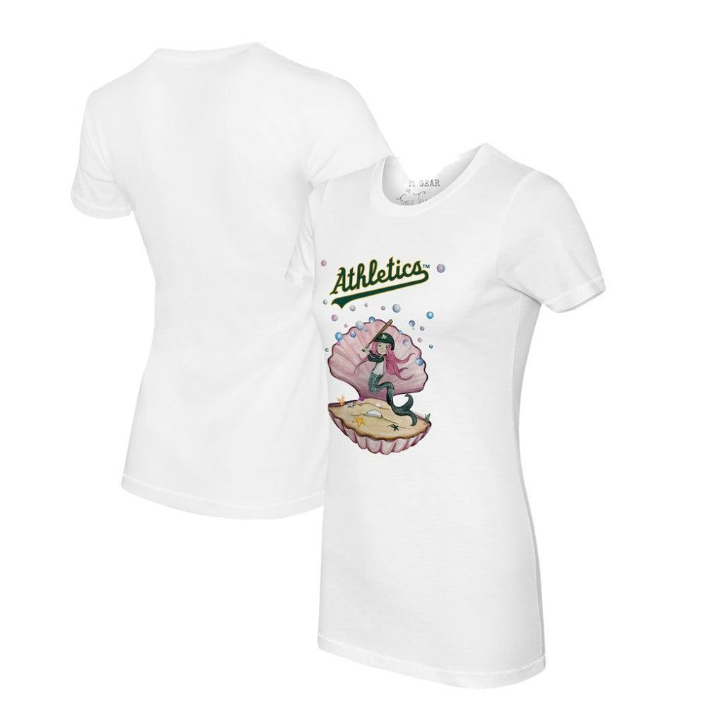 Athletics Tiny Turnip Women's Mermaid T-Shirt White