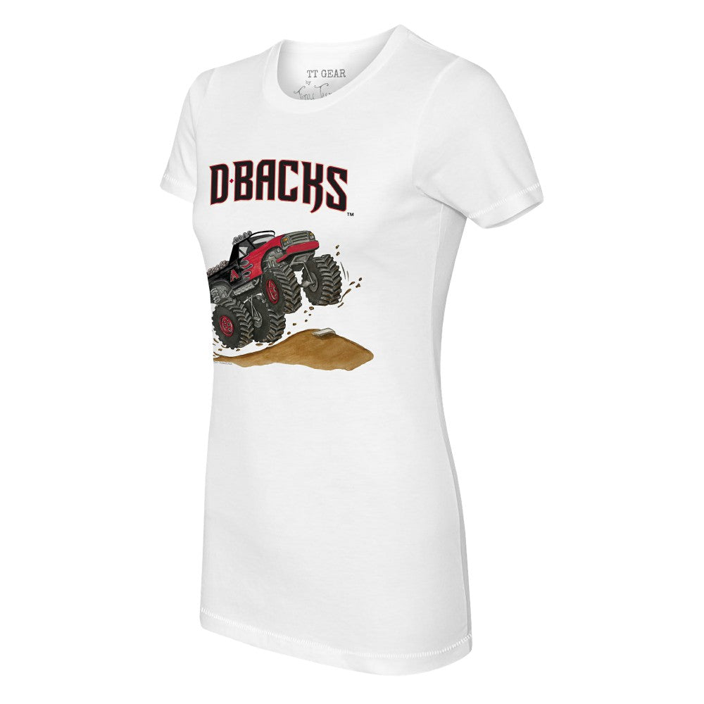 Arizona Diamondbacks Tiny Turnip Women's Monster Truck T-Shirt White