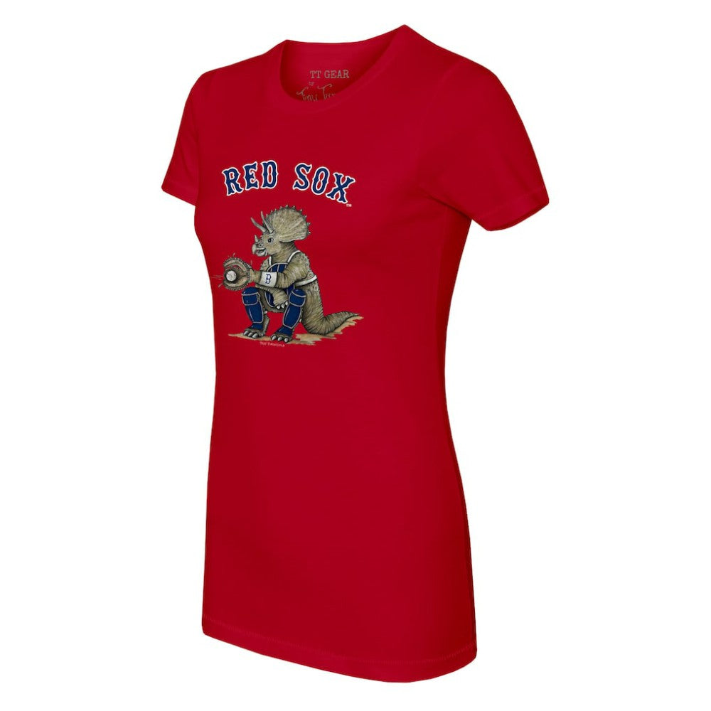 Boston Red Sox Tiny Turnip Women's Triceratops T-Shirt Red