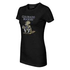 Colorado Rockies Tiny Turnip Women's Triceratops T-Shirt Black