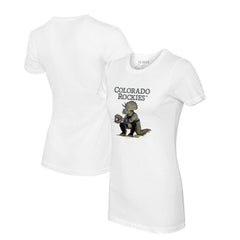 Colorado Rockies Tiny Turnip Women's Triceratops T-Shirt White