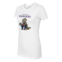 Texas Rangers Tiny Turnip Women's Triceratops T-Shirt White