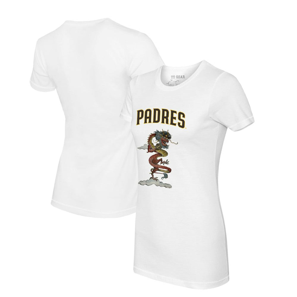 San Diego Padres Tiny Turnip Women's 2024 Year of the Dragon T-Shirt White