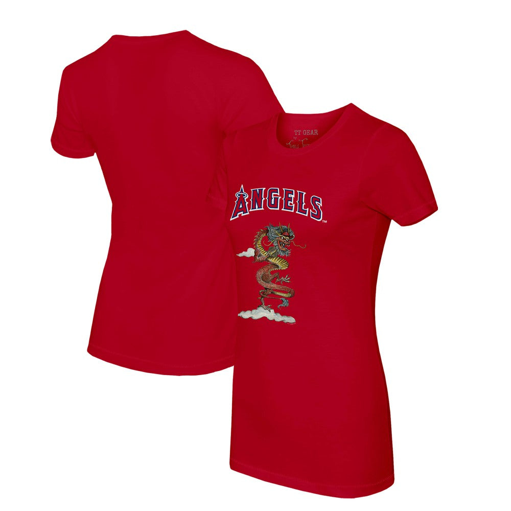 Los Angeles Angels Tiny Turnip Women's 2024 Year of the Dragon T-Shirt Red