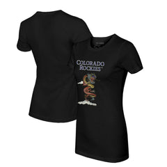 Colorado Rockies Tiny Turnip Women's 2024 Year of the Dragon T-Shirt Black