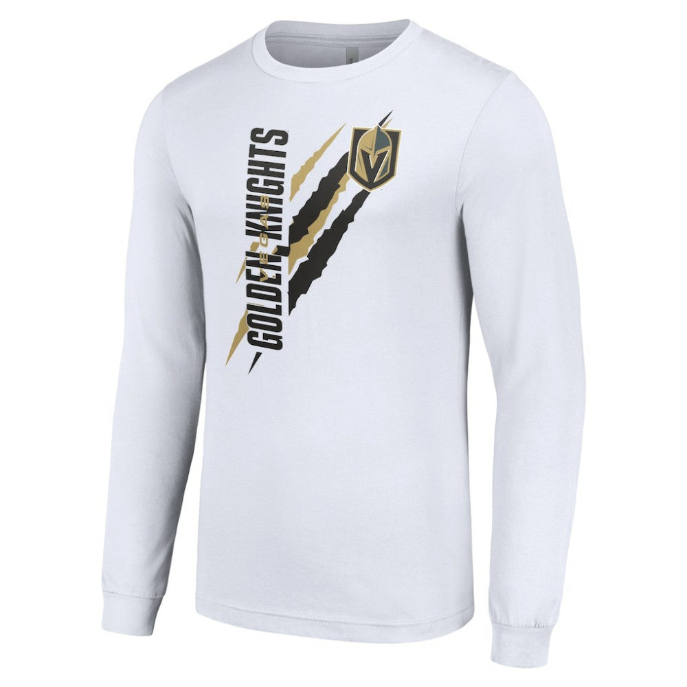 Vegas Golden Knights Starter Color Scratch Long-Sleeve T-Shirt - White T-shirts