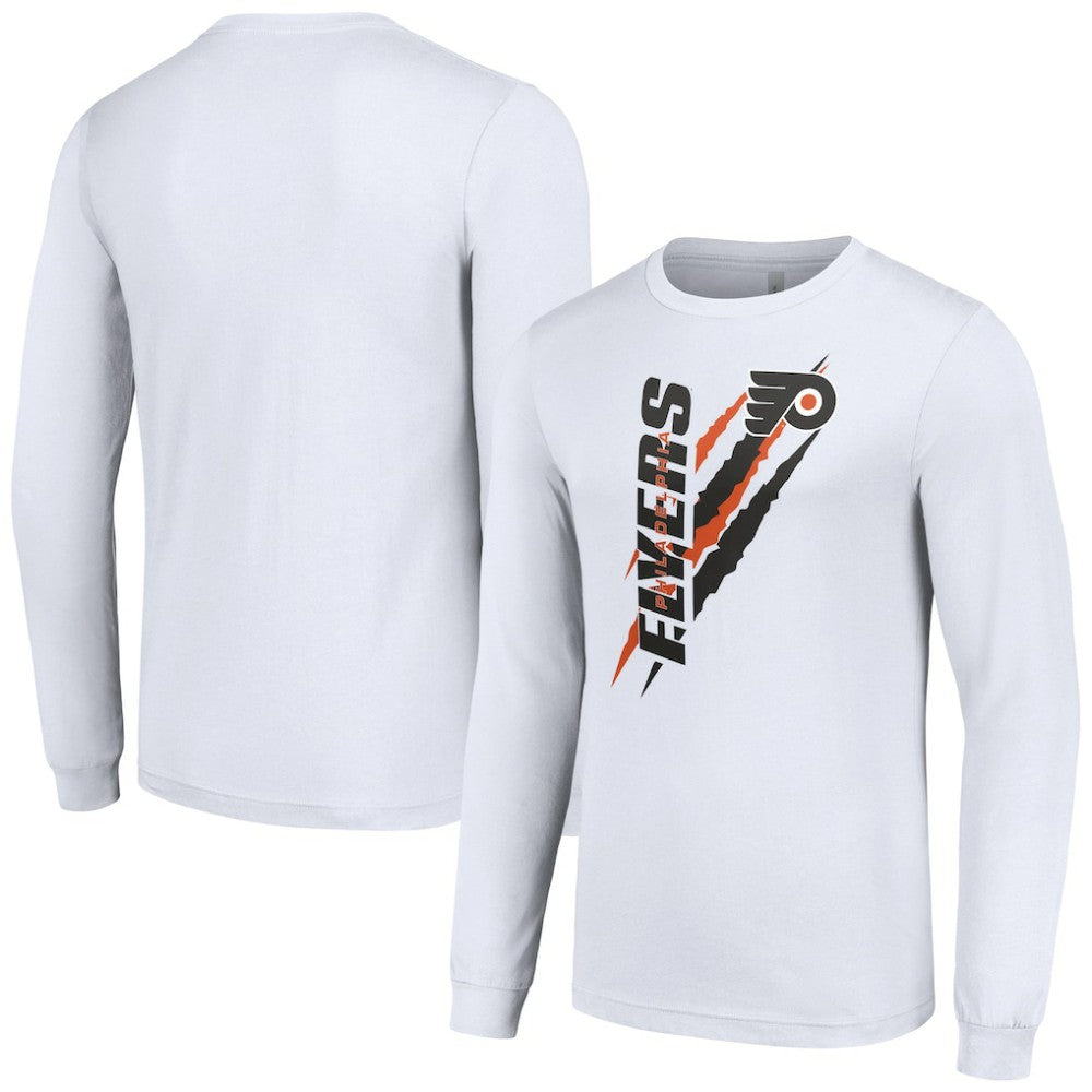 Philadelphia Flyers Starter Color Scratch Long-Sleeve T-Shirt - White T-shirts