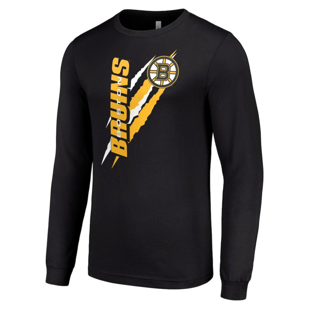 Boston Bruins Starter Color Scratch Long-Sleeve T-Shirt - Black T-shirts