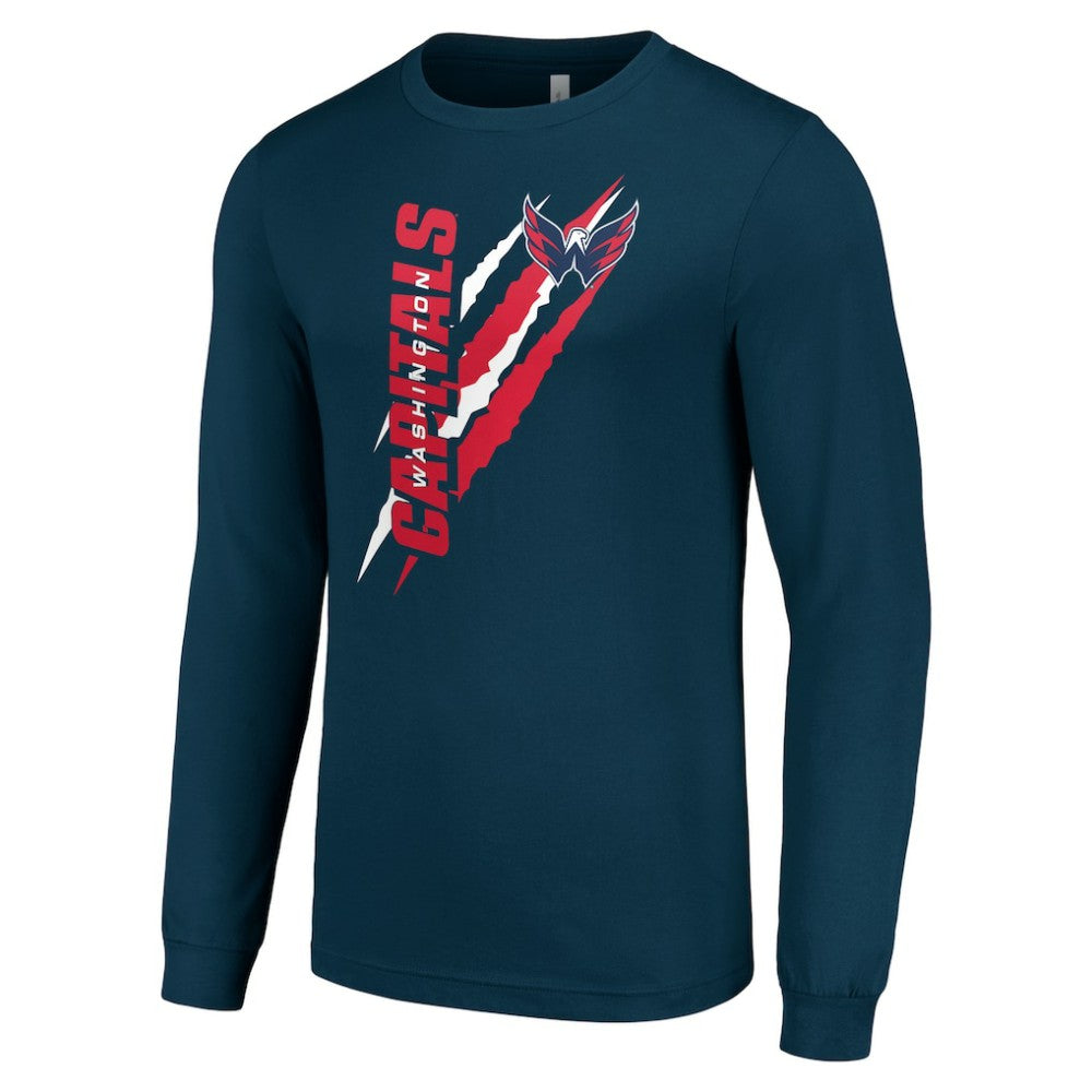 Washington Capitals Starter Color Scratch Long-Sleeve T-Shirt - Navy T-shirts