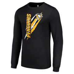 Pittsburgh Penguins Starter Color Scratch Long-Sleeve T-Shirt - Black T-shirts