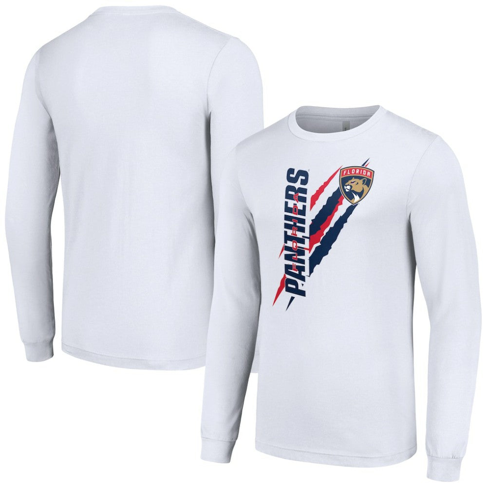 Florida Panthers Starter Color Scratch Long-Sleeve T-Shirt - White T-shirts