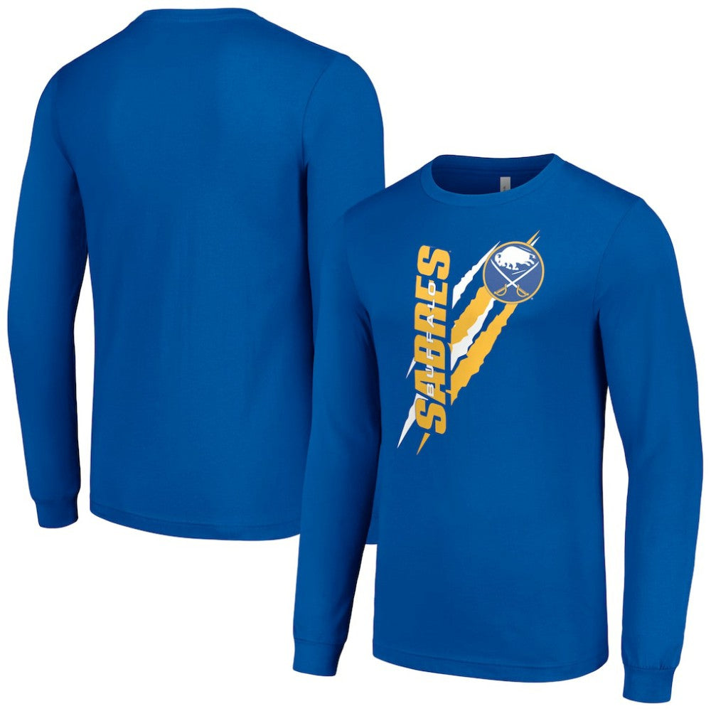 Buffalo Sabres Starter Color Scratch Long-Sleeve T-Shirt - Royal T-shirts