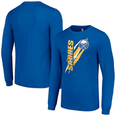Buffalo Sabres Starter Color Scratch Long-Sleeve T-Shirt - Royal T-shirts