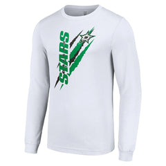 Dallas Stars Starter Color Scratch Long-Sleeve T-Shirt - White T-shirts