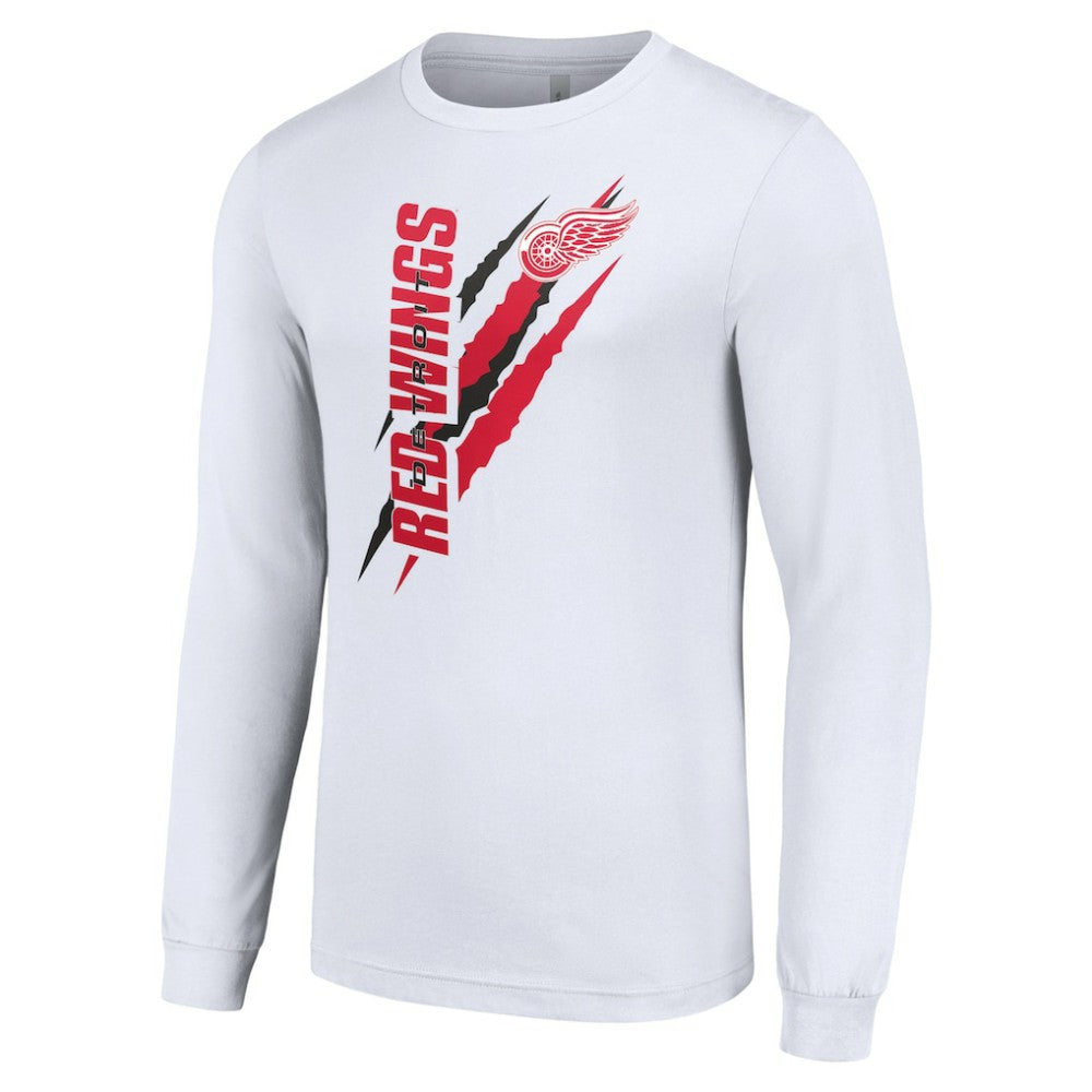 Detroit Red Wings Starter Color Scratch Long-Sleeve T-Shirt - White T-shirts