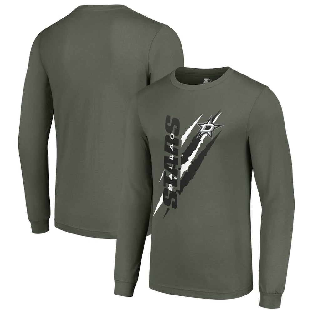 Dallas Stars Starter Color Scratch Long-Sleeve T-Shirt - Green T-shirts