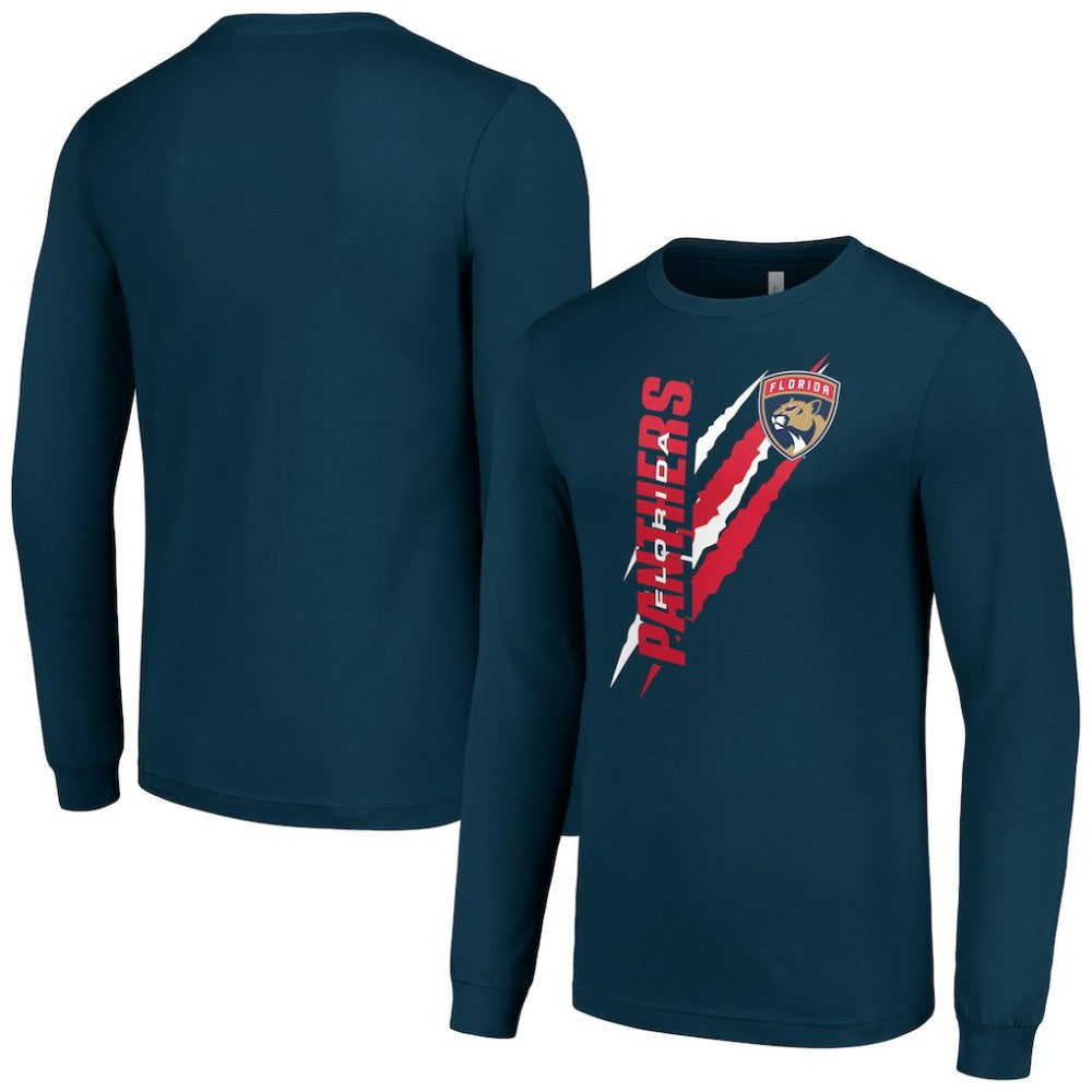 Florida Panthers Starter Color Scratch Long-Sleeve T-Shirt - Navy T-shirts