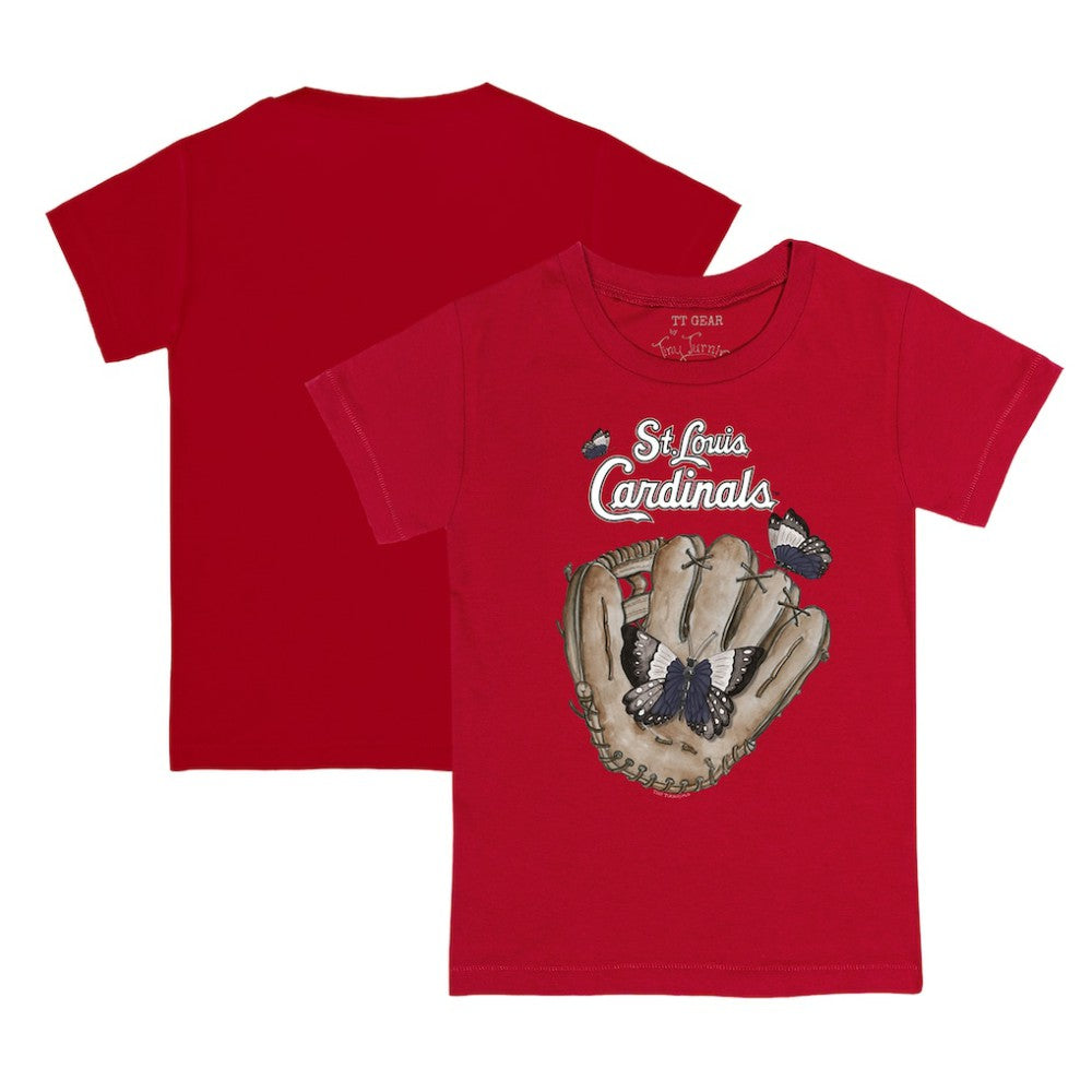 St. Louis Cardinals Tiny Turnip Youth Butterfly Glove T-Shirt Red