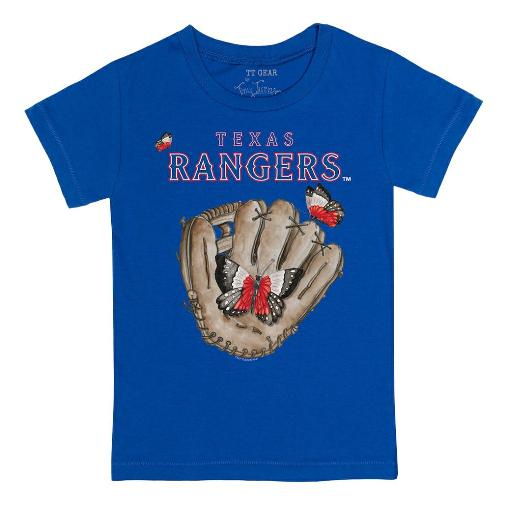 Texas Rangers Tiny Turnip Youth Butterfly Glove T-Shirt Royal