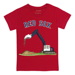 Boston Red Sox Tiny Turnip Youth Excavator T-Shirt Red