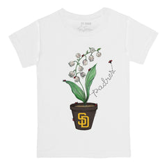 San Diego Padres Tiny Turnip Youth Lilies & Ladybugs T-Shirt White