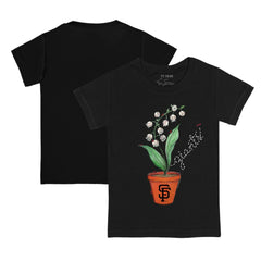 San Francisco Giants Tiny Turnip Youth Lilies & Ladybugs T-Shirt Black
