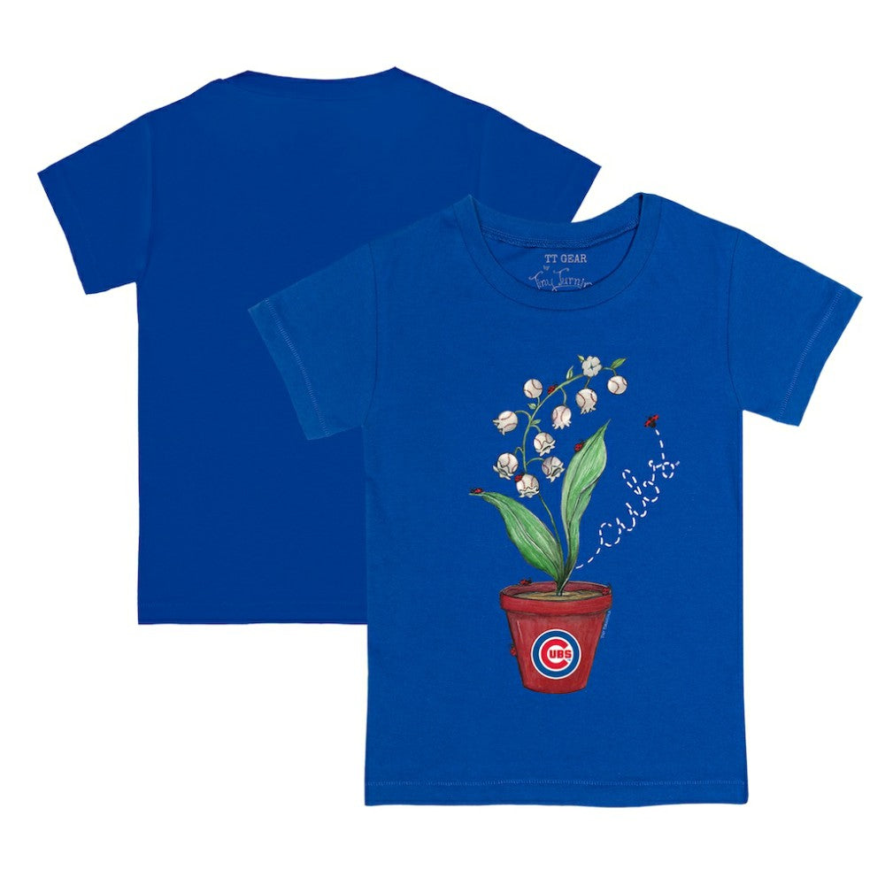 Chicago Cubs Tiny Turnip Youth Lilies & Ladybugs T-Shirt Royal