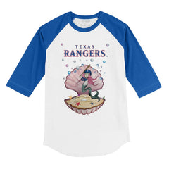 Texas Rangers Tiny Turnip Youth Mermaid 3/4-Sleeve Raglan T-Shirt White/Royal
