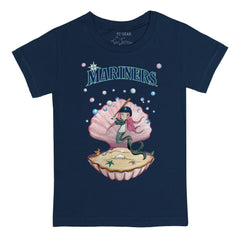 Seattle Mariners Tiny Turnip Youth Mermaid T-Shirt Navy