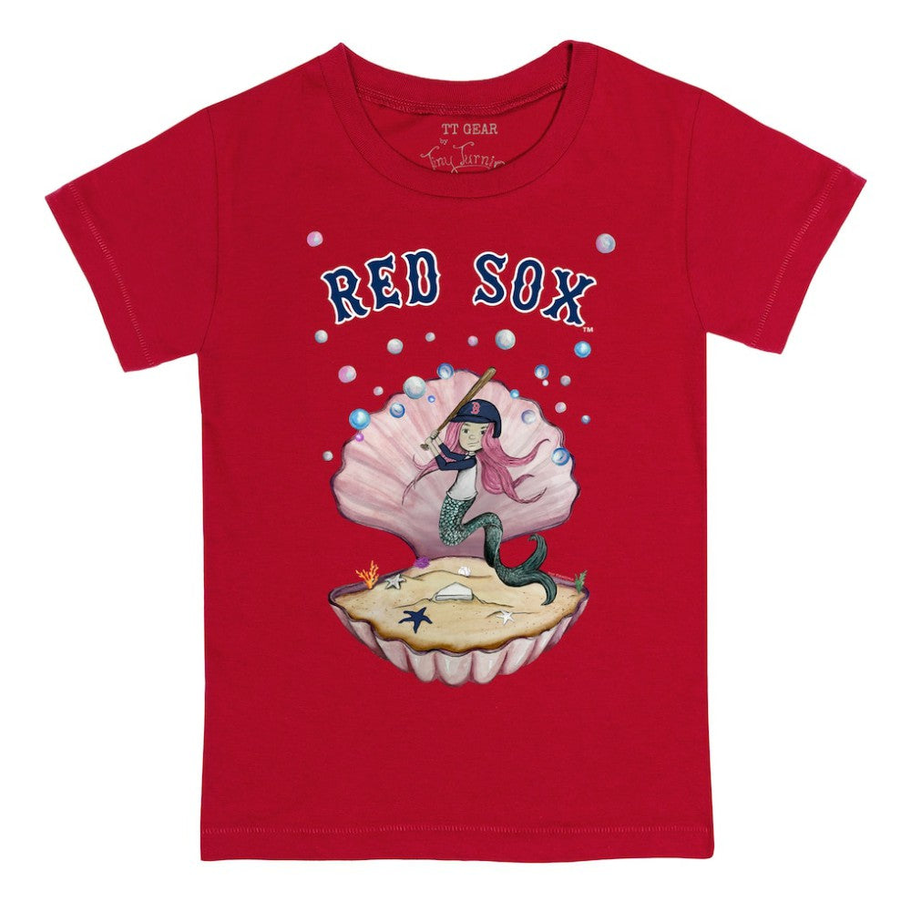 Boston Red Sox Tiny Turnip Youth Mermaid T-Shirt Red