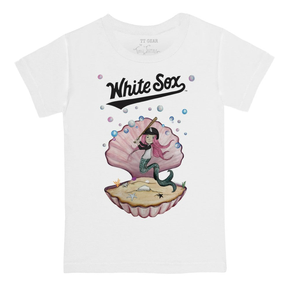 Chicago White Sox Tiny Turnip Youth Mermaid T-Shirt White