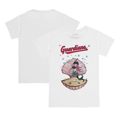 Cleveland Guardians Tiny Turnip Youth Mermaid T-Shirt White