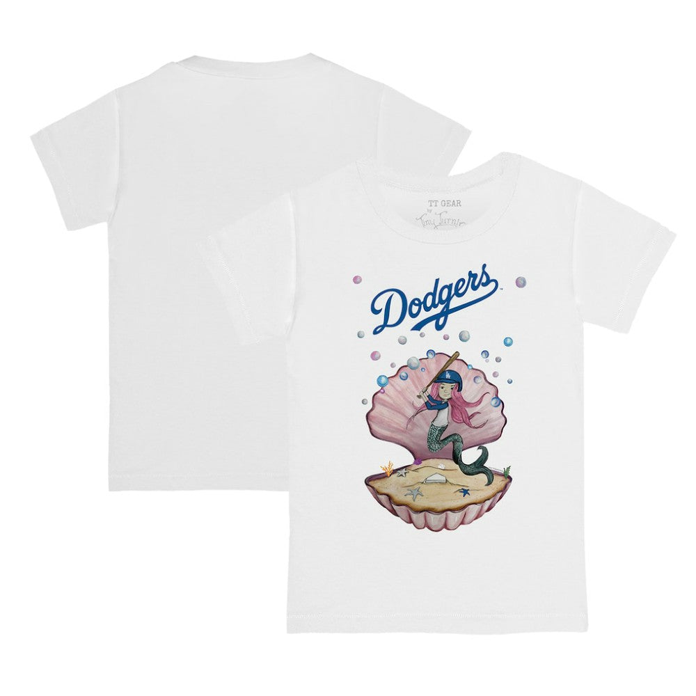 Los Angeles Dodgers Tiny Turnip Youth Mermaid T-Shirt White