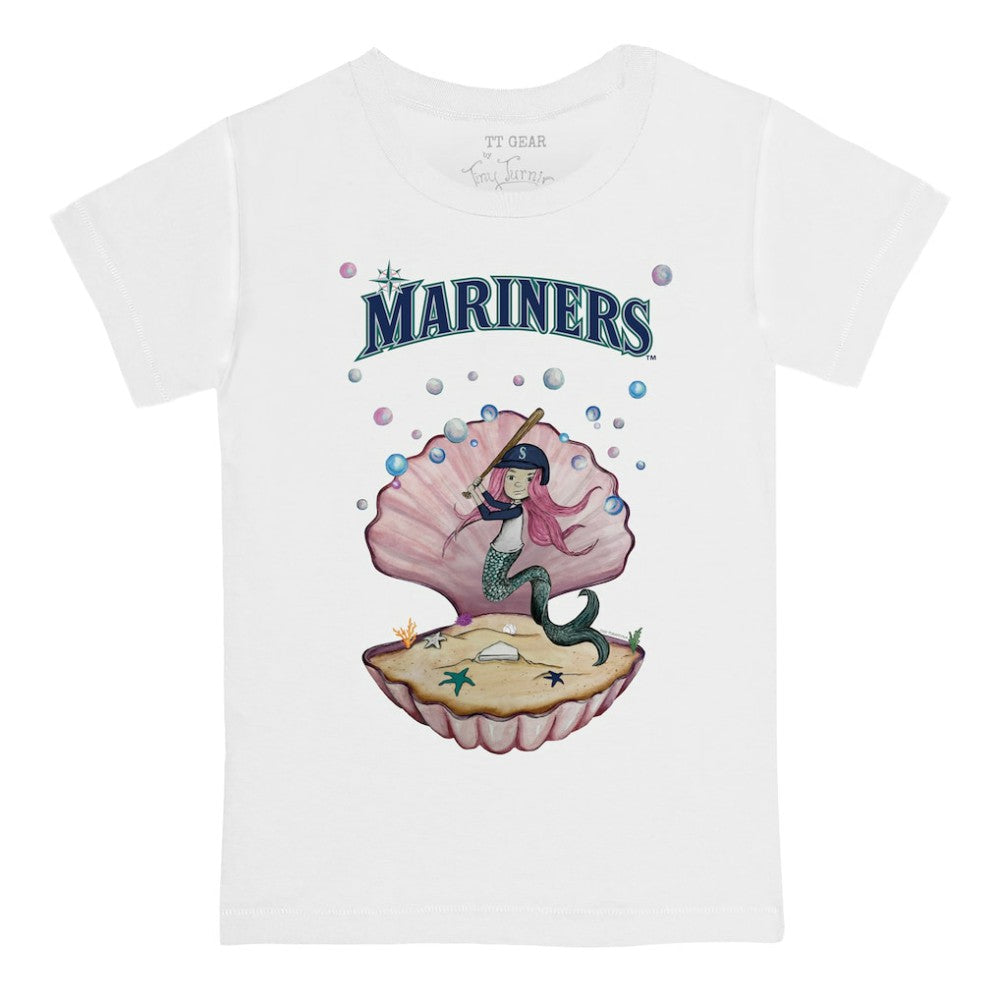 Seattle Mariners Tiny Turnip Youth Mermaid T-Shirt White