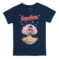 Cleveland Guardians Tiny Turnip Youth Mermaid T-Shirt Navy
