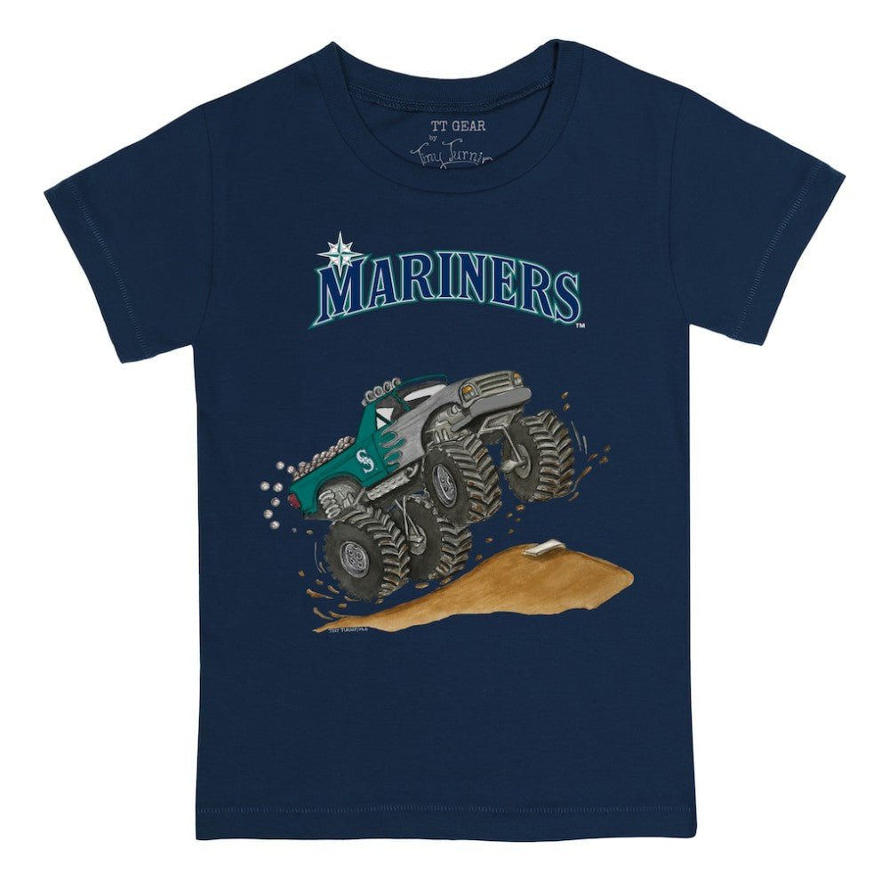 Seattle Mariners Tiny Turnip Youth Monster Truck T-Shirt Navy