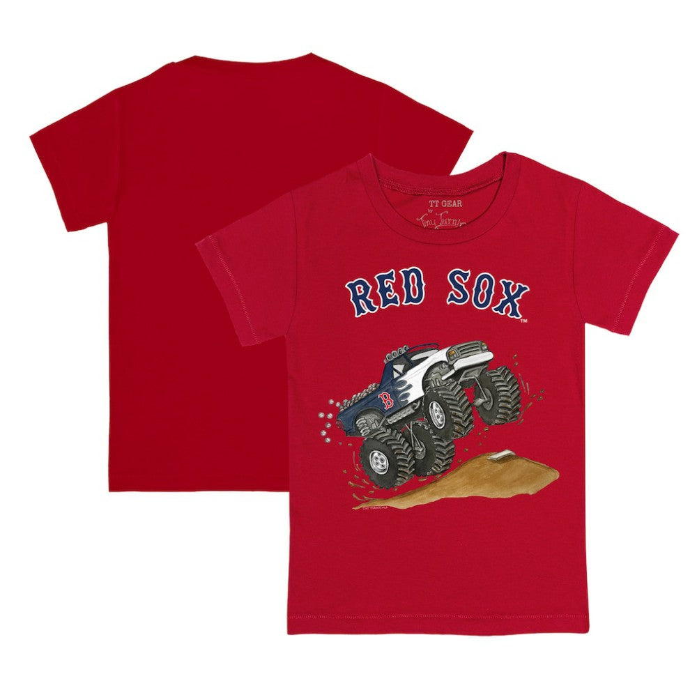 Boston Red Sox Tiny Turnip Youth Monster Truck T-Shirt Red