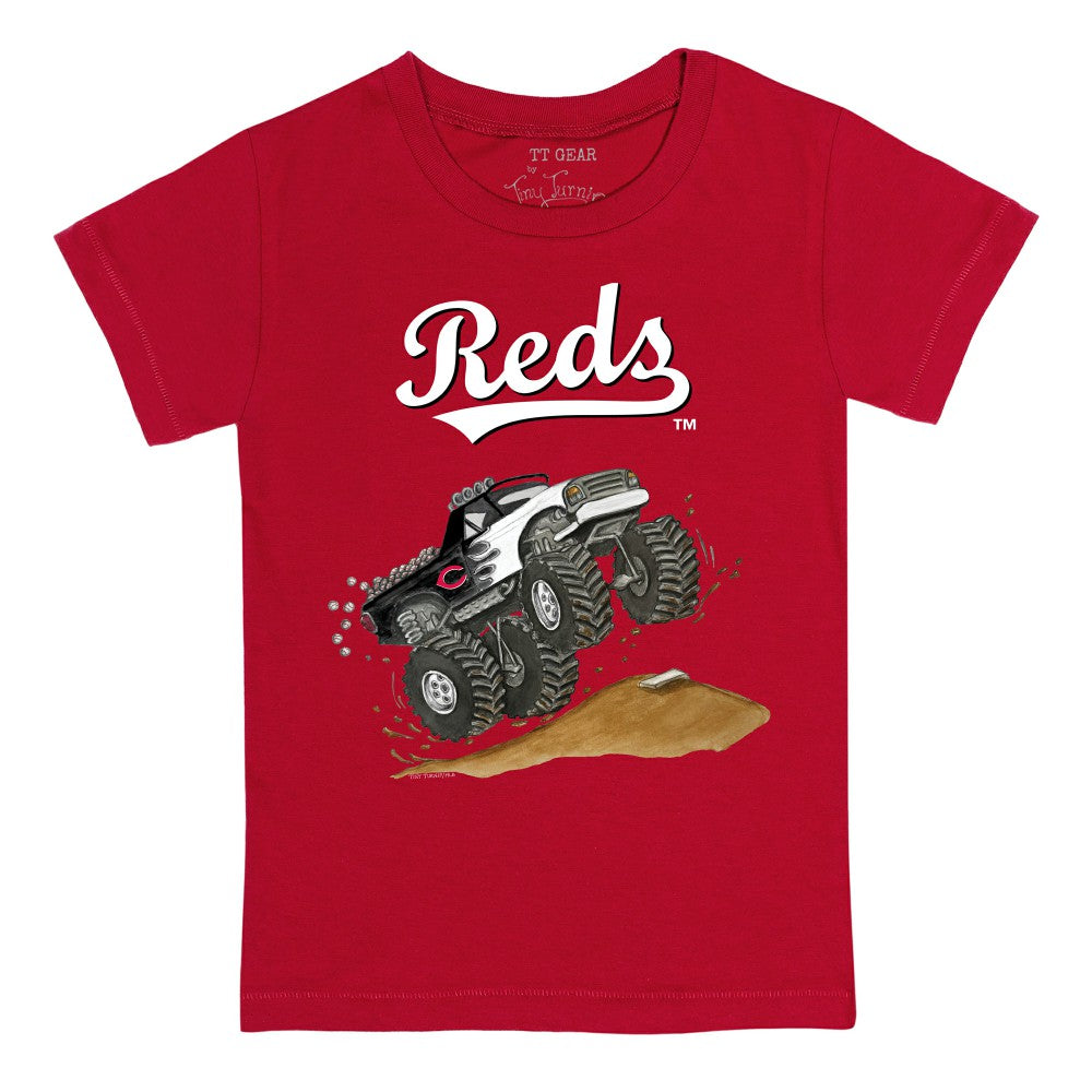 Cincinnati Reds Tiny Turnip Youth Monster Truck T-Shirt Red
