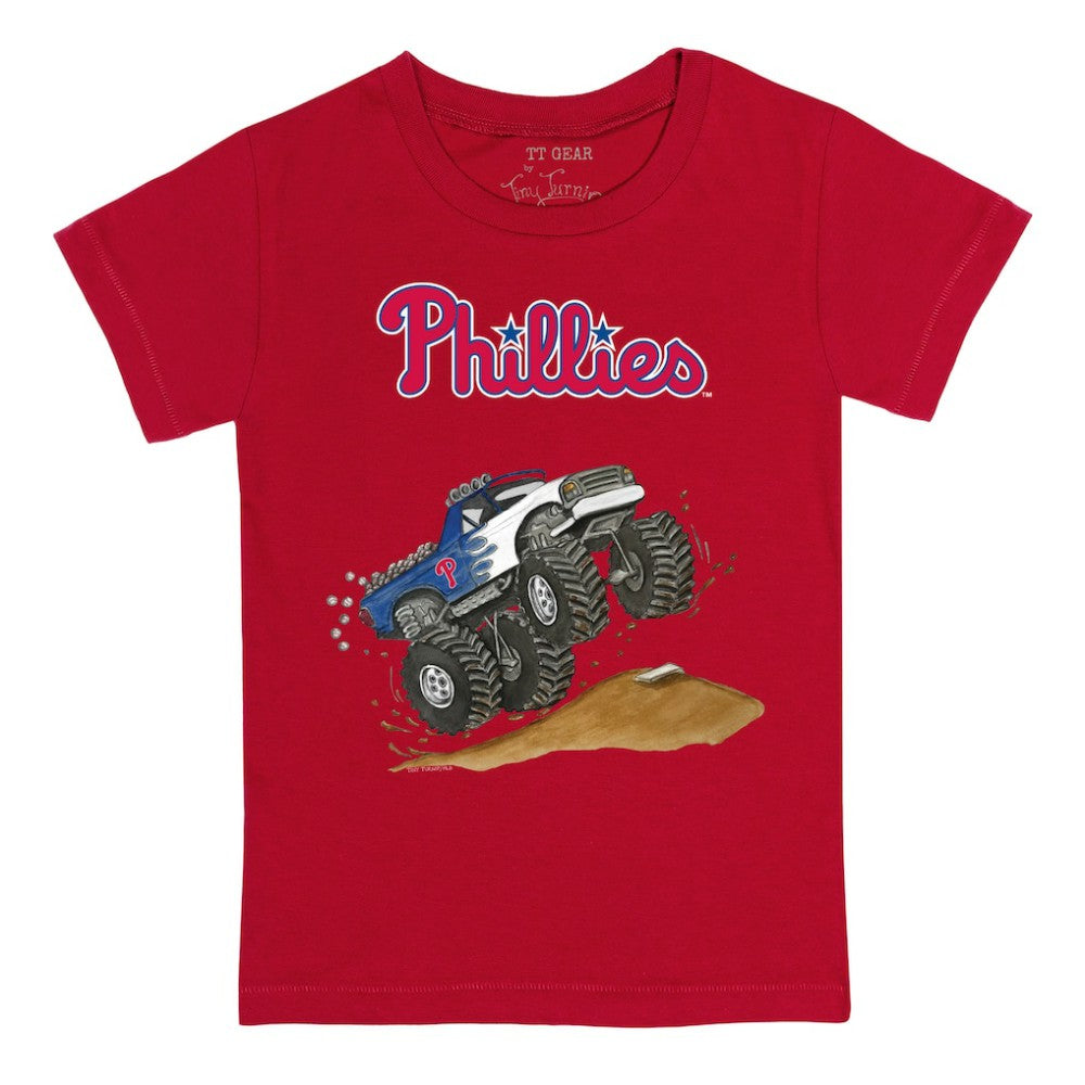 Philadelphia Phillies Tiny Turnip Youth Monster Truck T-Shirt Red