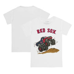 Boston Red Sox Tiny Turnip Youth Monster Truck T-Shirt White