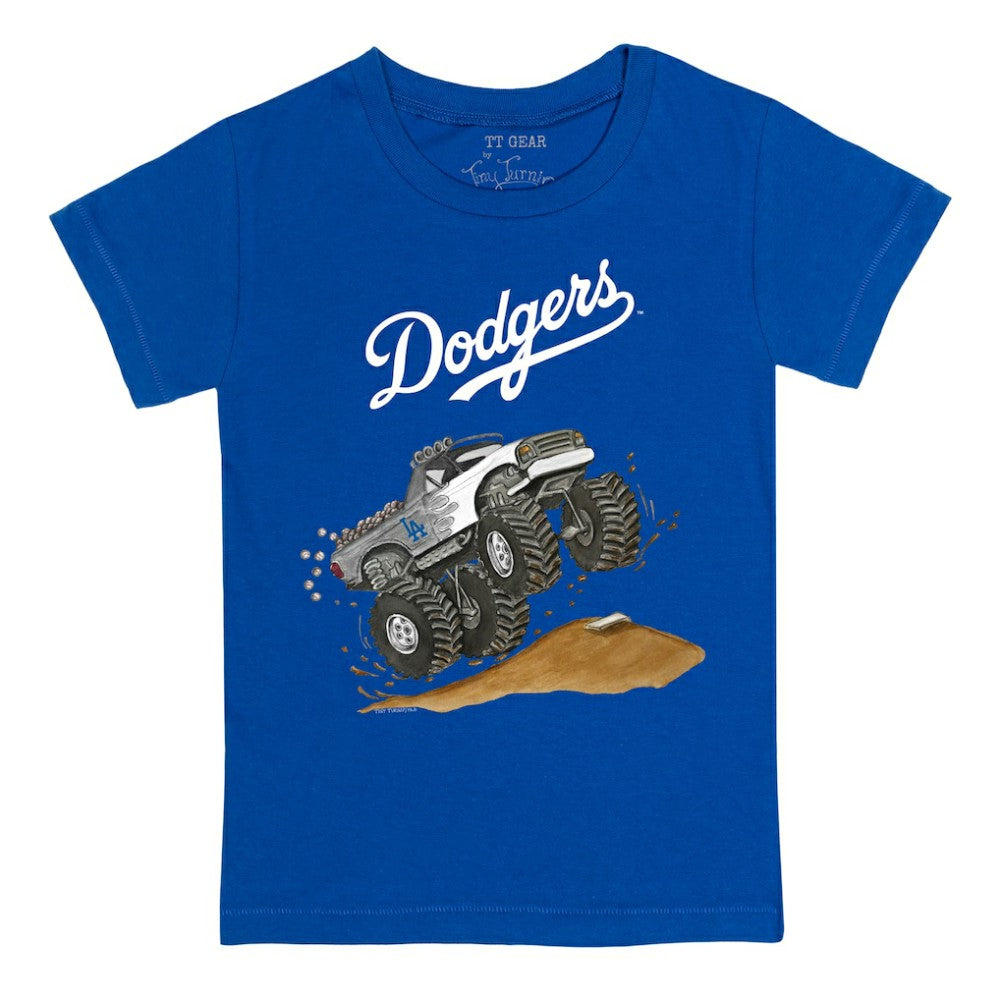 Los Angeles Dodgers Tiny Turnip Youth Monster Truck T-Shirt Royal