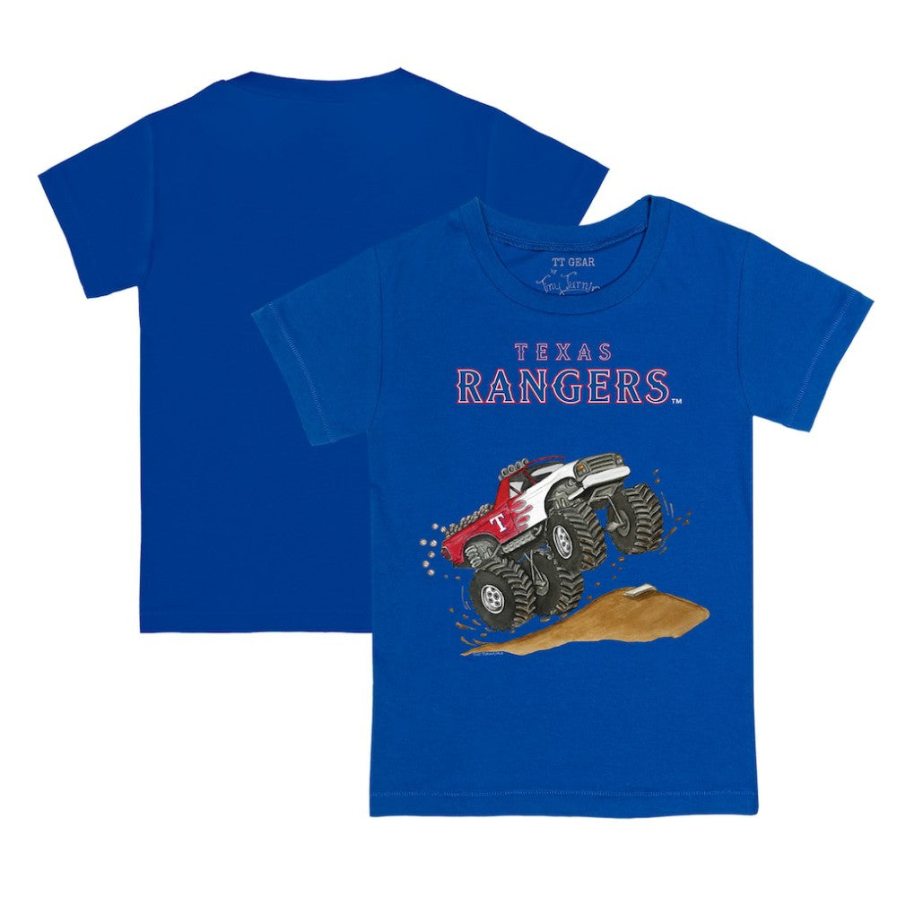 Texas Rangers Tiny Turnip Youth Monster Truck T-Shirt Royal