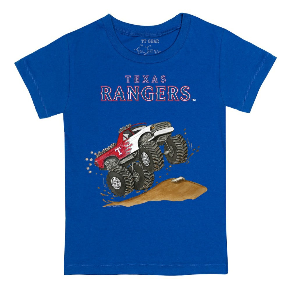 Texas Rangers Tiny Turnip Youth Monster Truck T-Shirt Royal