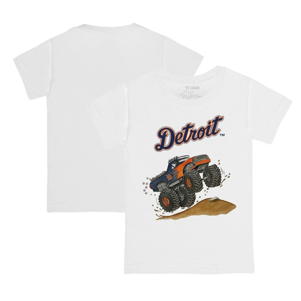 Detroit Tigers Tiny Turnip Youth Monster Truck T-Shirt White