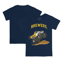 Milwaukee Brewers Tiny Turnip Youth Monster Truck T-Shirt Navy