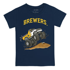 Milwaukee Brewers Tiny Turnip Youth Monster Truck T-Shirt Navy
