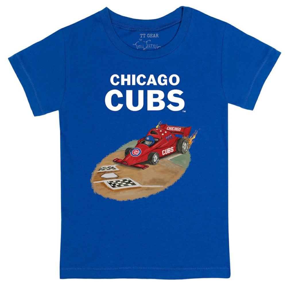 Chicago Cubs Tiny Turnip Youth Race Car T-Shirt Royal