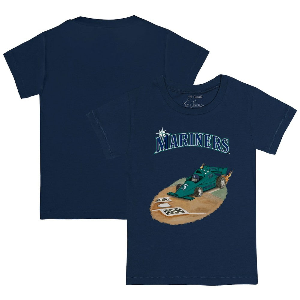 Seattle Mariners Tiny Turnip Youth Race Car T-Shirt Navy