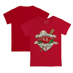 Boston Red Sox Tiny Turnip Youth Tattoo Rose T-Shirt Red