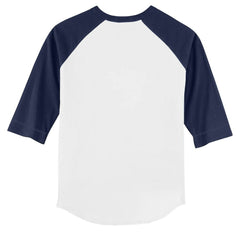 Detroit Tigers Tiny Turnip Youth Triceratops 3/4-Sleeve Raglan T-Shirt White/Navy